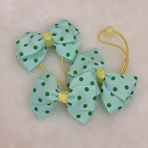 Little girl hair tie and clip set